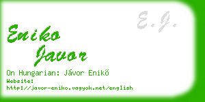 eniko javor business card